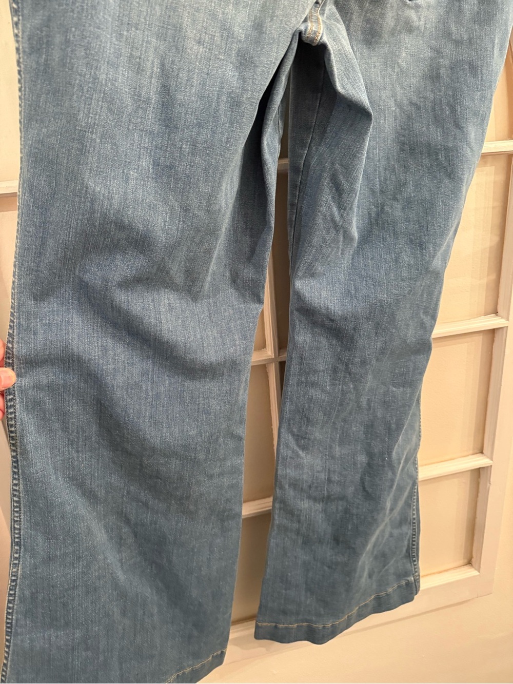 SPANX Vintage Indigo Wide Leg Flare Jeans Pull-On Denim Petite 2X NWT Plus Size - Picture 6 of 10